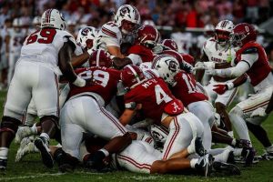 South Carolina Football Suffers 49 18 Loss To Alabama Coach Beamer Under Mountin