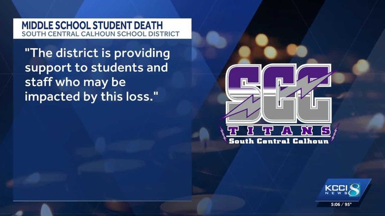 South Central Calhoun School District Mourns Loss Of Sixth Grade Student