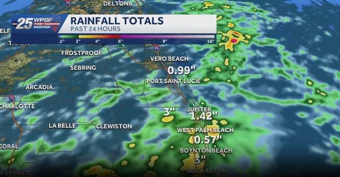 South Florida Faces Localized Flooding As Rain Chances Hit 50 Saturday Midday