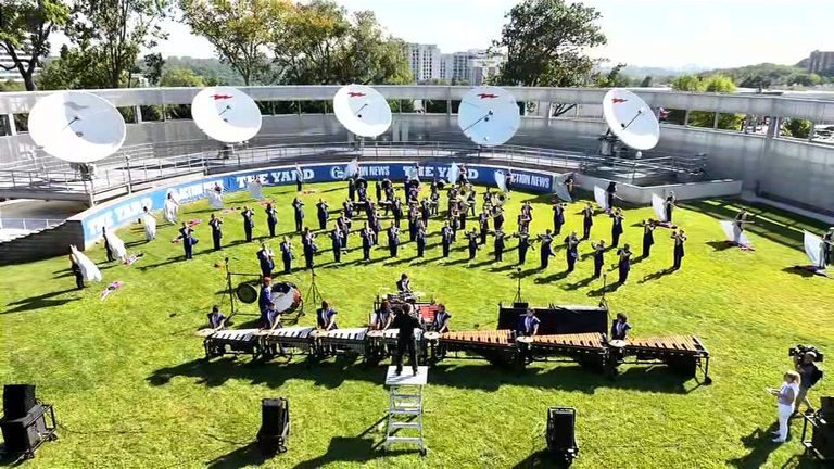 Spring Ford Area High School Marching Band Energizes 6Abc Yard For School Spirit