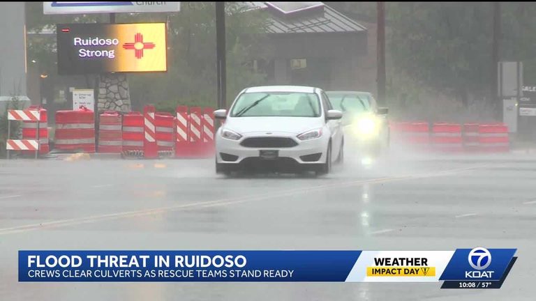 Swiftwater Rescue Team Deployed To Ruidoso As Flooding Threatens Homes
