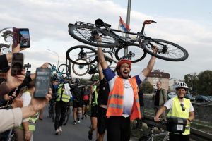 Thousands Greet Cycling Students In Kragujevac Ahead Of Serbia S Oct 25 Election