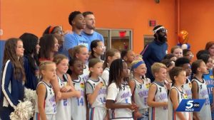 Thunder Players Coach Kids At Edmond Ymca Basketball League