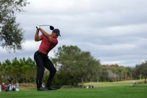 Tiger Woods Practices At Liberty National Ahead Of Nexus Cup Charity Event