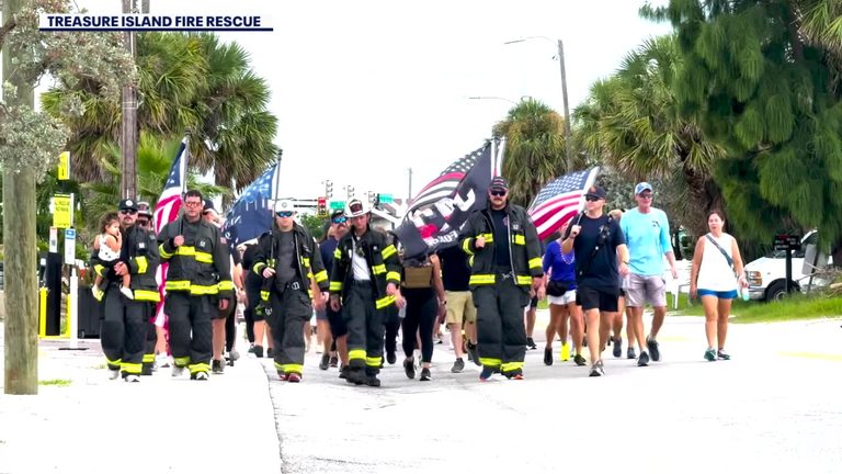 Treasure Island Firefighters Honor 343 Fallen Heroes With Annual 3 43 Mile Walk