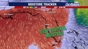 Tropical Moisture Brings 60 70 Rain Chance To Florida Gulf Coast This Weekend