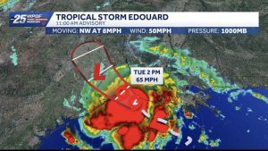 Tropical Storm Edouard Strengthens Over Gulf Watches Issued For Texas And Louisi
