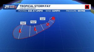 Tropical Storm Fay Weakens Unlikely To Impact U S Coasts