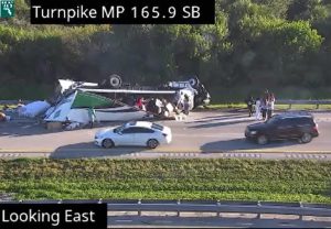 Turnpike Northbound Lanes Closed Near Mile Marker 166 After Crash In Fort Pierce