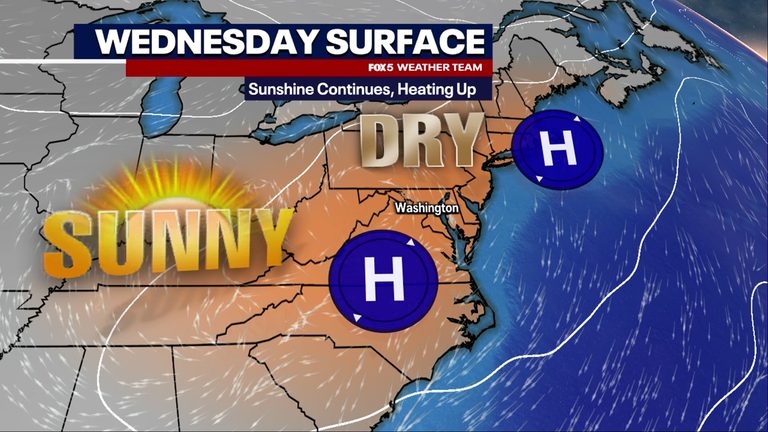 Washington D C Sees Sunny Warm Mid 80S Weather On Wednesday