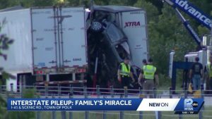 Wisconsin Family Survives Horrific I 41 Pileup That Left Their Car Wedged Betwee