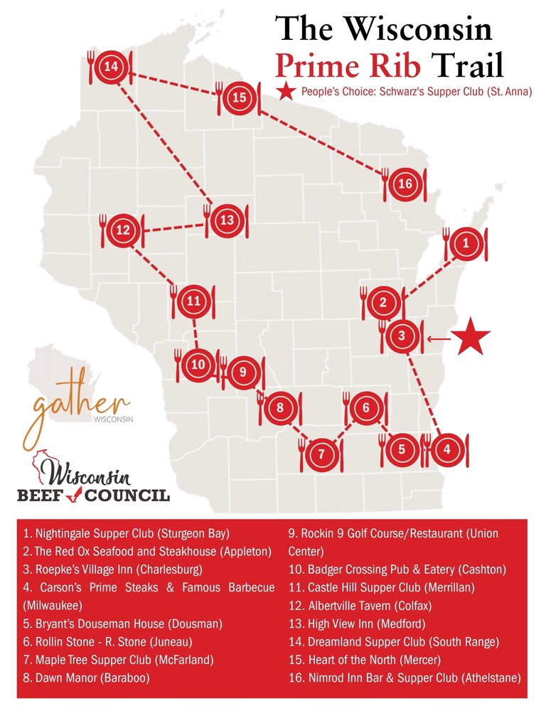 Wisconsin Prime Rib Trail Returns With 16 New Stops And A People S Choice Supper
