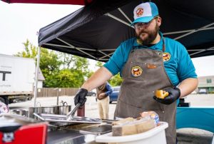 Young Entrepreneur Launches On The Bun Hot Dog Cart At Csl Plasma In Indianapoli