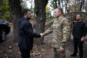 Zelensky Visits Command Post Near Lyman Cites Territorial Gains In Donbas
