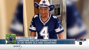 105 Year Old Marshall Resident Celebrates Cowboys Victory From Home