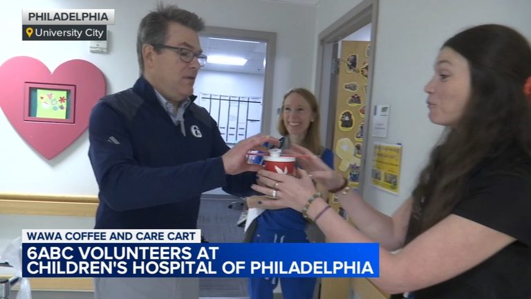 6Abc Volunteers At Chop With Coffee Cart Supporting Hospital Programs