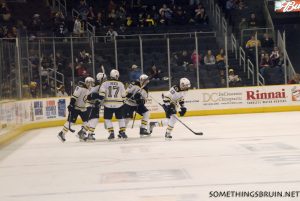Providence Bruins Celebrate First Win of the Season With a Hat Trick and a Historic Goalie Goal