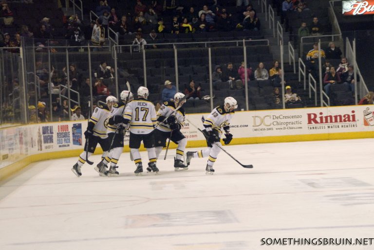 Providence Bruins Celebrate First Win of the Season With a Hat Trick and a Historic Goalie Goal