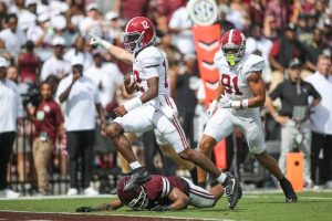 Alabama Crushes Mississippi State 56 23 As Keelon Russell Throws For Four Touchd
