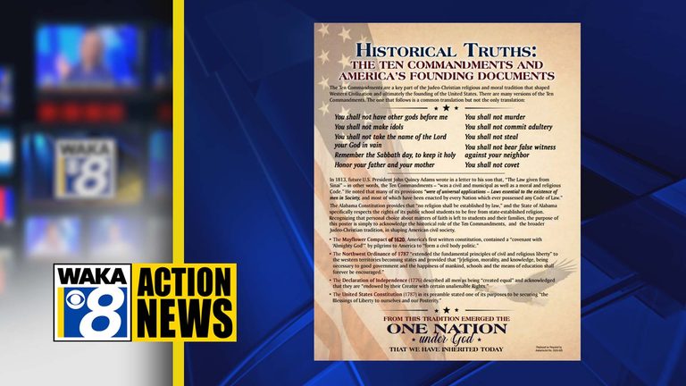 Alabama Superintendent Approves State Mandated Ten Commandments Posters For Publ