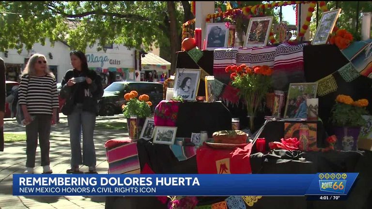 Albuquerque Old Town Plaza Holds Ofrenda To Honor Dolores Huerta