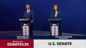 Arkansas Senate Hopefuls Halie Shoffner And Jeff Wadlin Debate In Little Rock