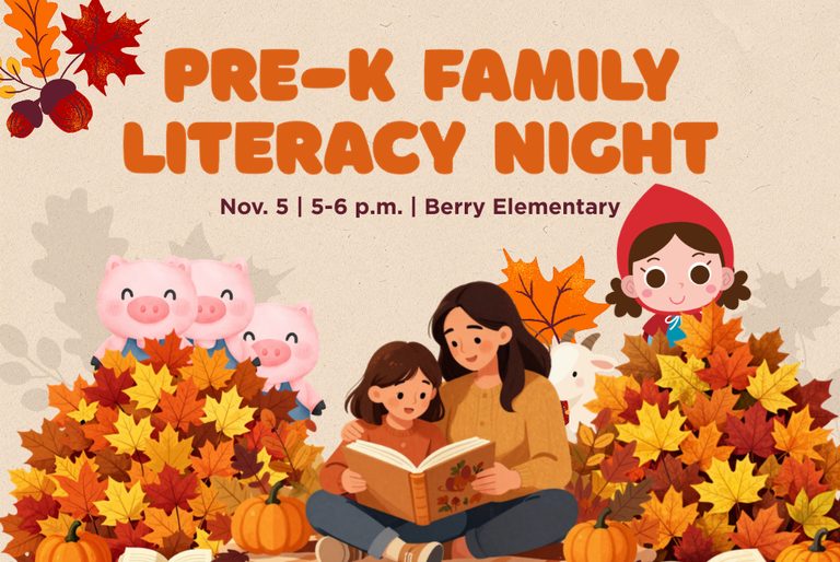 Arlington Isd Invites Pre K Families To Literacy Night At Berry Elementary