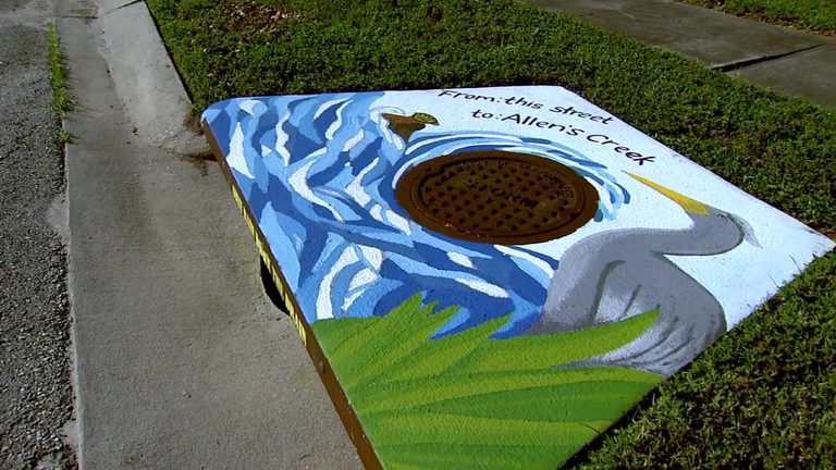 Artists Paint Tampa Storm Drains To Remind Residents Of Waterway Protection