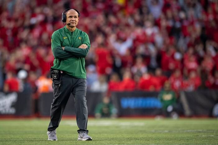 Baylor Dismisses Coach Dave Aranda After Kansas Loss Names Joe Klanderman Interi
