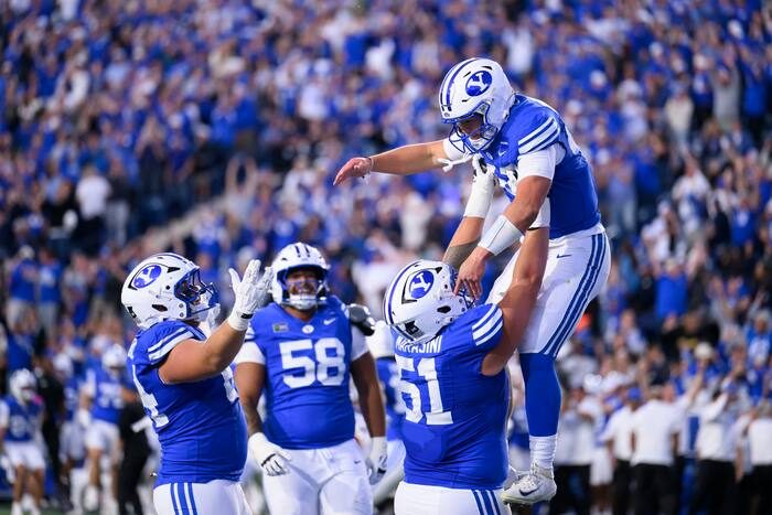 Bear Bachmeier S Clutch Drive Lifts Byu To 28 24 Win Over Notre Dame