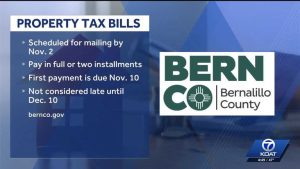 Bernalillo County To Mail 2026 Property Tax Bills Starting Nov 2
