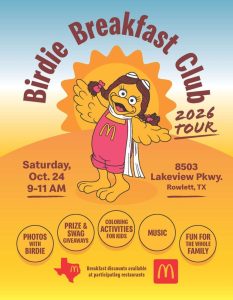 Birdie Breakfast Club Tour Stops At Rowlett Mcdonald S On Oct 24