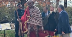 Bismarck Peace Park Unveils Gandhi Tribute Gifted By Indian Consulate