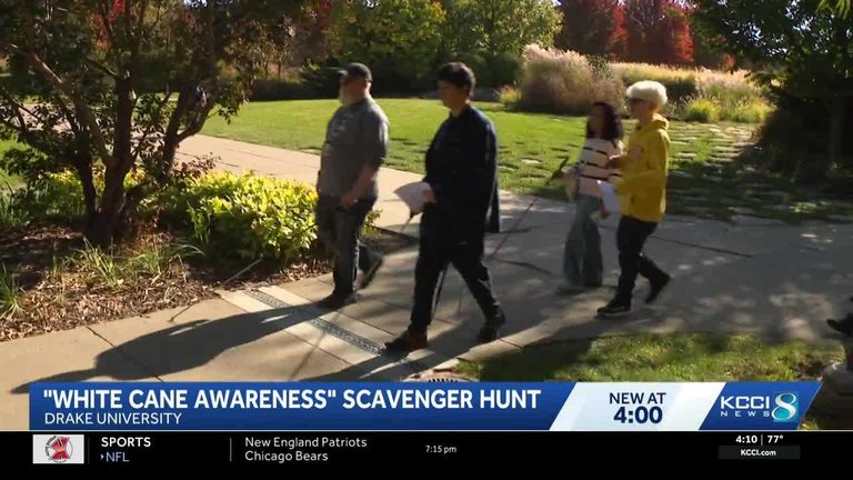 Blind And Visually Impaired High School Students Practice Campus Navigation At D