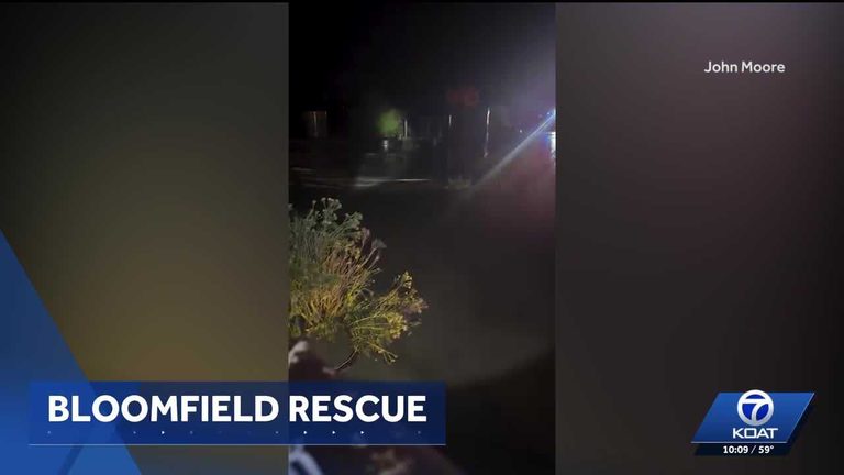 Bloomfield Resident Rescued After Fast Moving Flood Waters Sweep Him Away