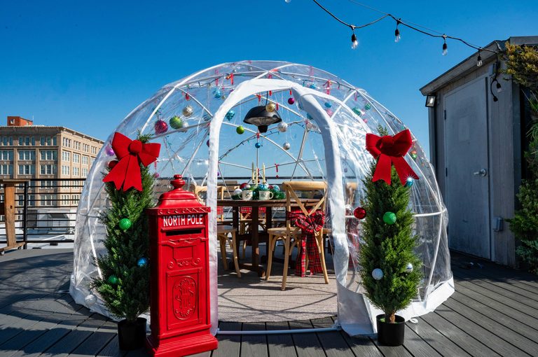 Braxton Brewery Revives Heated Rooftop Igloos For The Holiday Season In Covingto