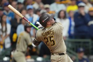 Brewers Jackson Chourio Makes Outfield Catch After Ball Hits Roof Cable In Nlds