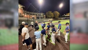 Brewers Manager Pat Murphy Coaches Caledonia Youth Baseball Practice