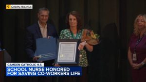 Camden Catholic High School Nurse Honored For Saving Coworker S Life