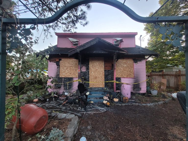 Candle Lit Halloween D Cor Sparks Fire At Aloha S Beloved Pink House
