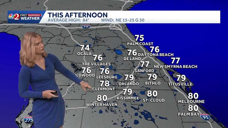 Central Florida Enjoys Pleasant Fall Temperatures And Clear Skies