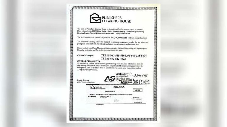 Champaign County Warns Residents Of New Mail Scam Using Fake Publishers Clearing