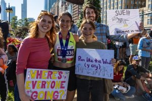Chicago Marathon Showcases Creative Community Signs Along The Course