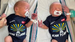 Christ Hospital Gifts Newborns Special Blink Inspired Onesies At Thursday Births