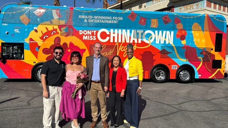 Clark County Unveils Double Decker Bus Art Celebrating Las Vegas Chinatown