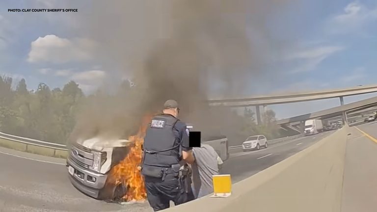 Clay County Deputies Rescue Driver From Burning I 35 Truck Before Explosion