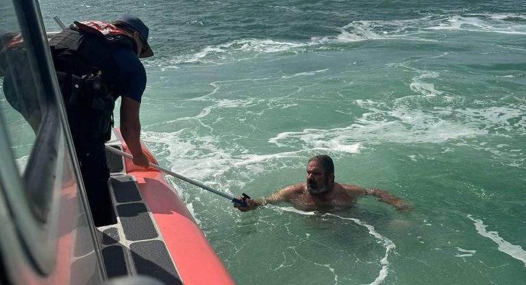 Coast Guard And Good Samaritan Rescue Four Boaters After Capsizing Near Key Larg