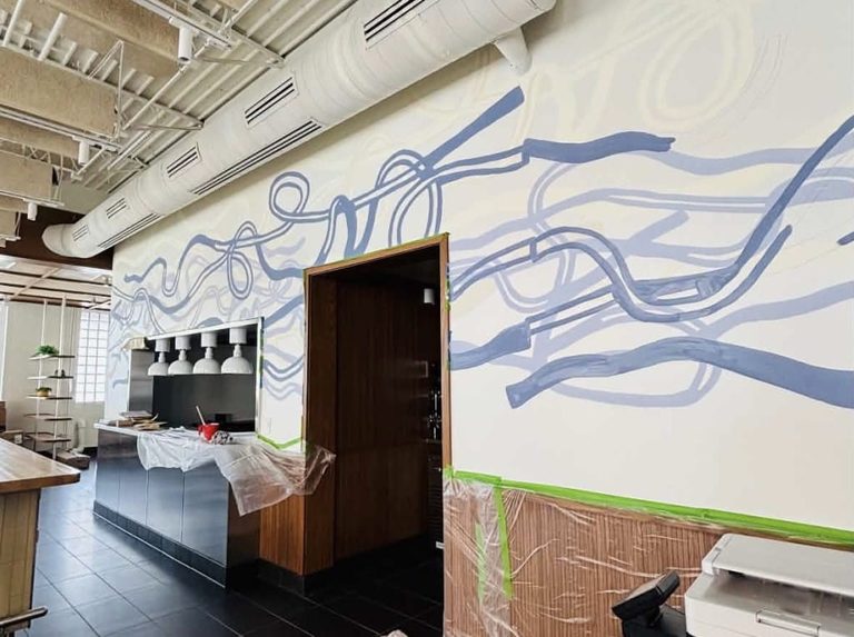 Columbus Artist Andrea Myers Creates 70 Foot Mural For The Line Restaurant
