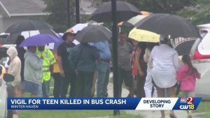 Community Gathers For Prayer Vigil Honoring Teen Victim Of Polk County School Bu