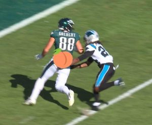 Defensive Pass Interference Leads To Unusual Butt Display In Eagles Panthers Gam